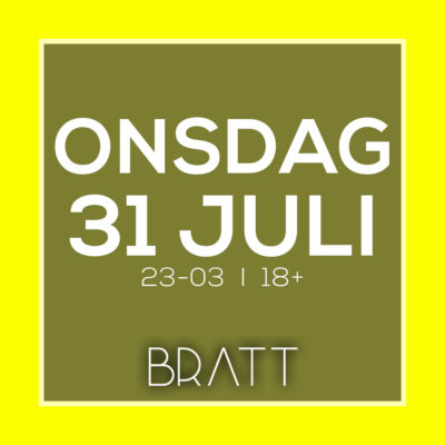 ONSDAGSKLUBB 31 JULI ONSDAGSKLUBB 31 JULI